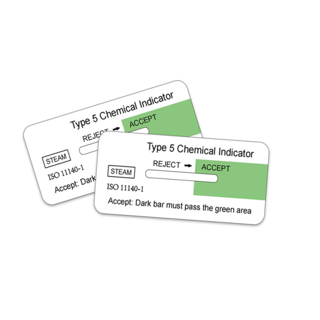 Pressure steam sterilization chemical indicator card (five types of cards/creeping cards)