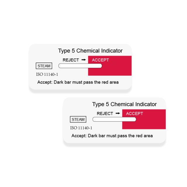 Pressure steam sterilization chemical indicator card (five types of cards/creeping cards)