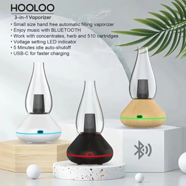 HOOLOO 3-in-1 Vaporizer | Automatic Filling Erig with Bluetooth Speaker