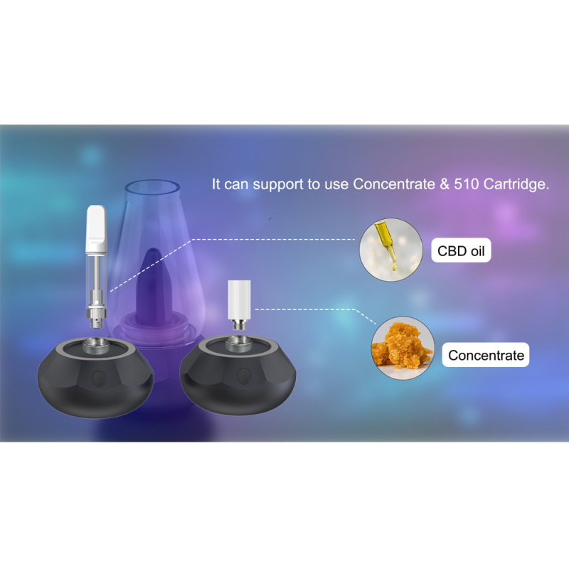 Hato Habik Filter Wax Vaporizer Erig with 1600mAh Battery for Concentrate & 510 Cartridge