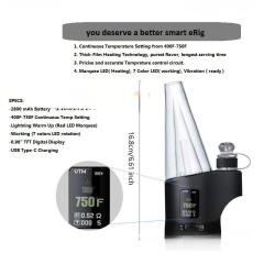 HATO H2 Electric Dab Rig | Wax Vaporizer Erig with 2800mAh Battery