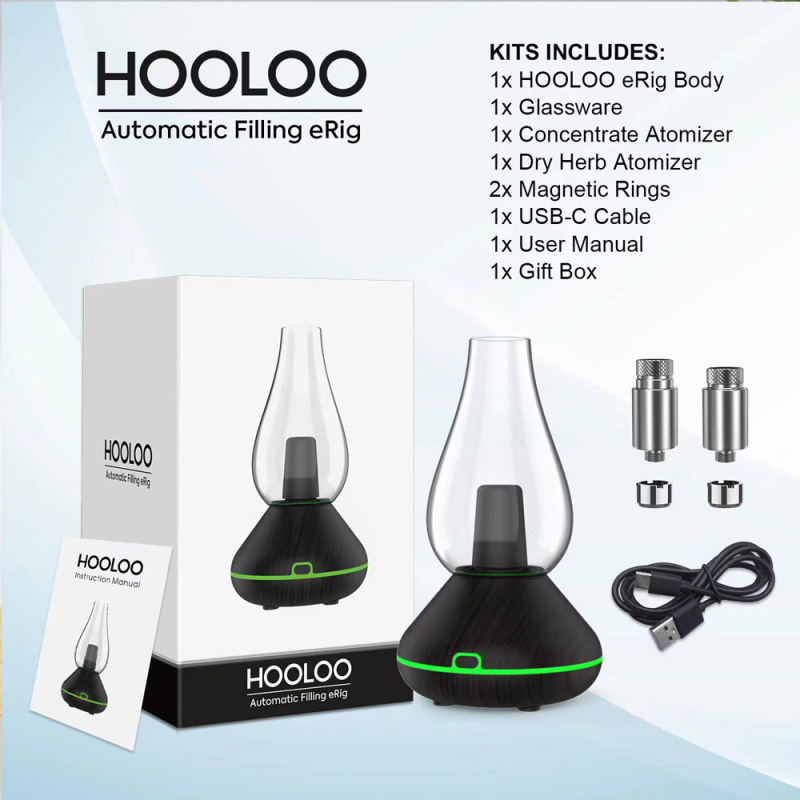 HOOLOO 3-in-1 Vaporizer | Automatic Filling Erig with Bluetooth Speaker