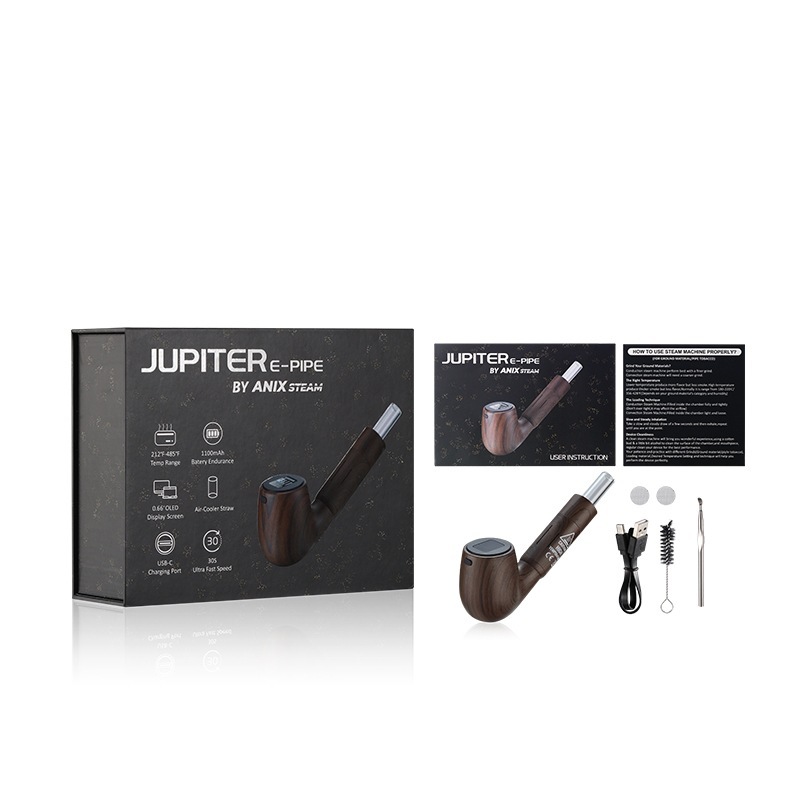 JUPITER Dry Herb Vaporizer – Heats Without Burning, Newest Model Genuine Pipe