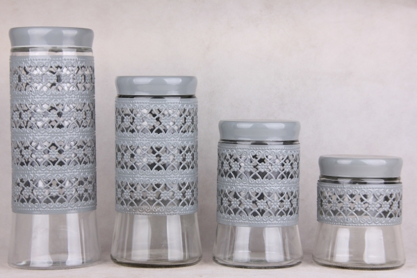 glass jar with s/s