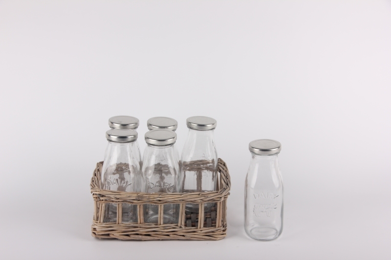 250ML GLASS JAR GLASS MILK BOTTLE