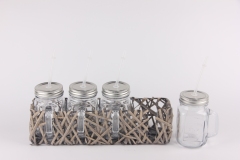 450ML; GLASS JAR GLASS MASON JAR