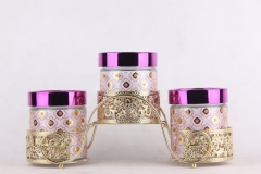 glass jar decal with stand