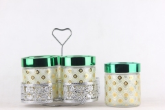 glass jar decal with stand