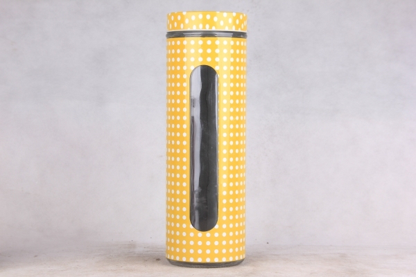 glass storage jar with s/s