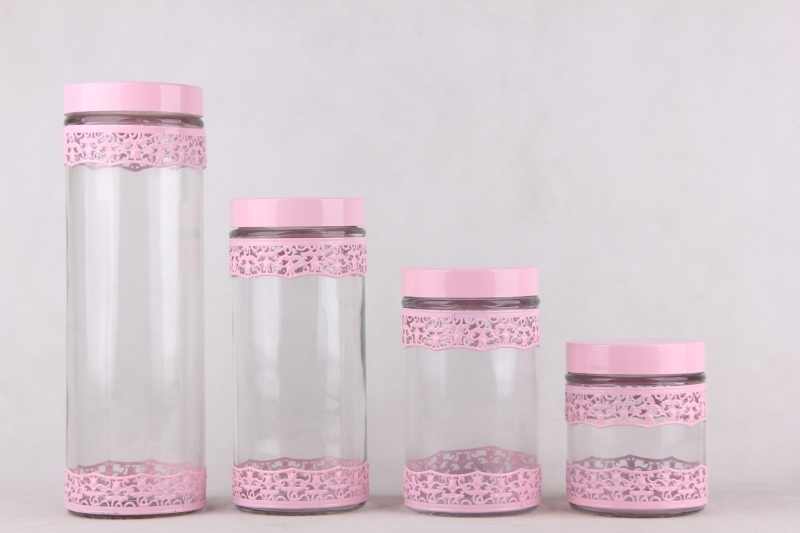 4 size glass storage jar