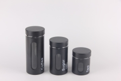 glass storage jar with s/s