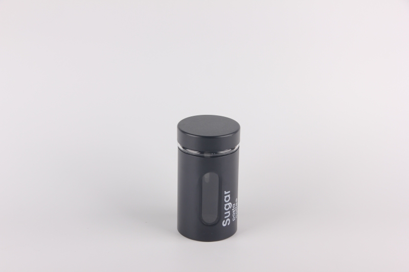 glass storage jar with s/s