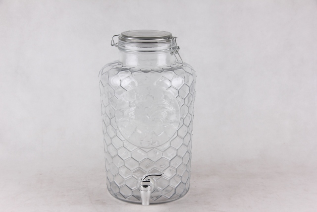 glass dispenser jar with tap