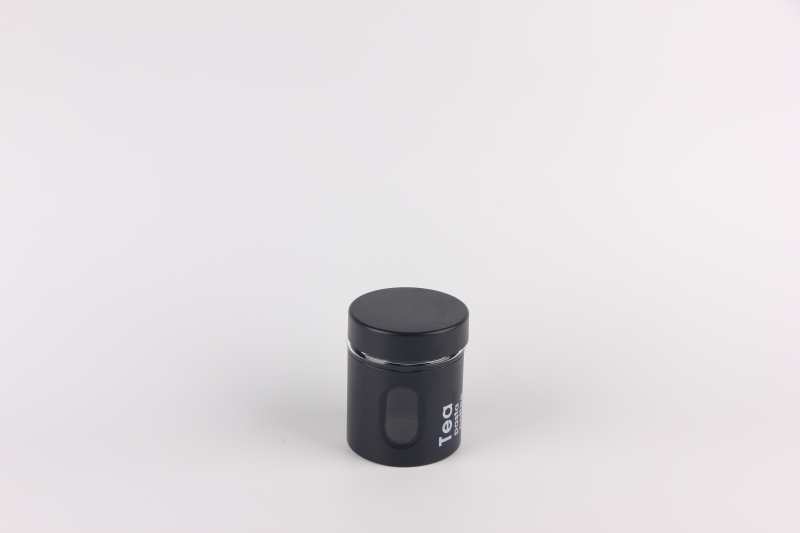 glass storage jar with s/s