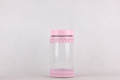 glass  storage jar with s/s