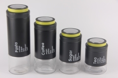 GLASS STORAGE JAR WITH S/S