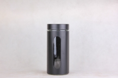 GLASS STORAGE JAR WITH S/S