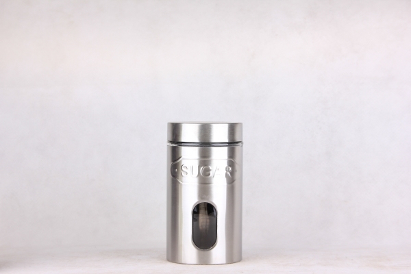 GLASS STORAGE JAR WITH S/S