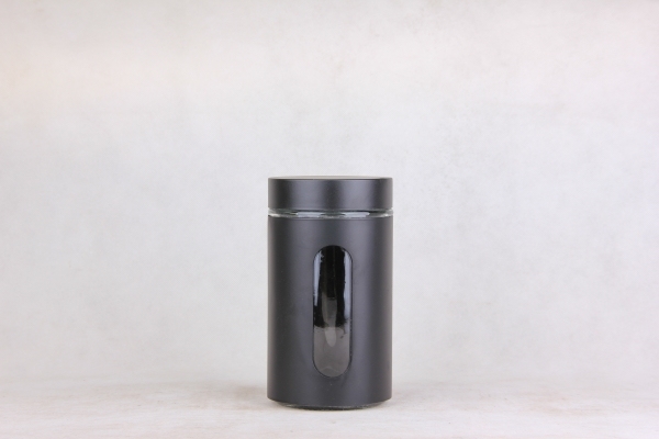 GLASS STORAGE JAR WITH S/S