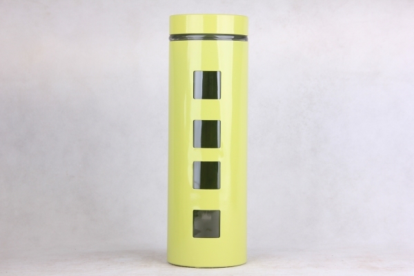 glass storage jar with s/s