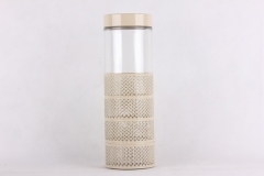 GLASS STORAGE JAR WITH METAL