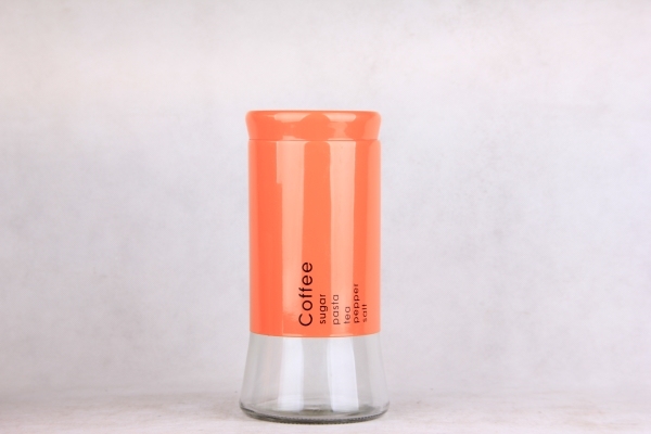 GLASS STROAGE JAR WITH S/S