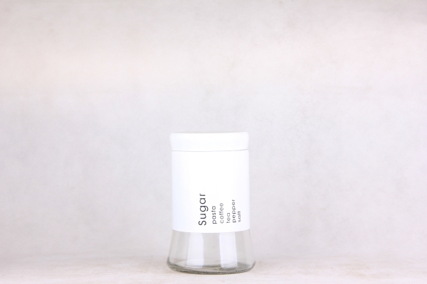 GLASS STORAGE JAR WITH S/S