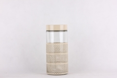 GLASS STORAGE JAR WITH METAL