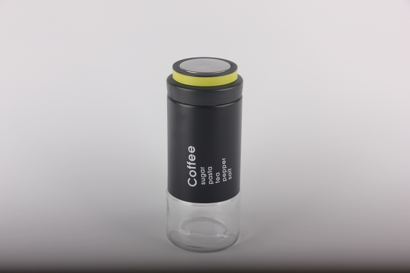 GLASS STORAGE JAR WITH S/S