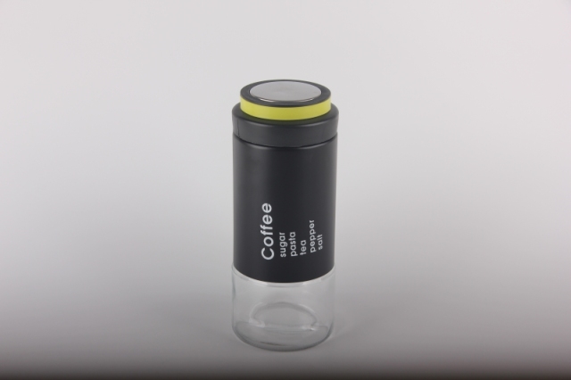 GLASS STORAGE JAR WITH S/S