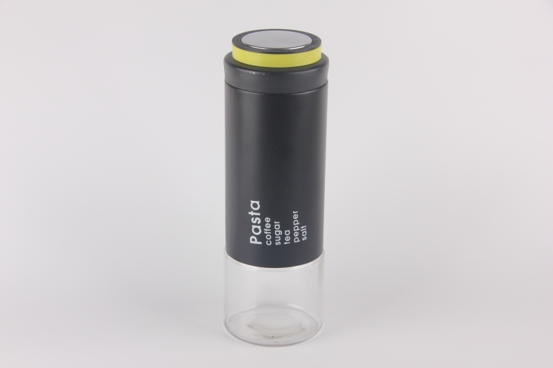 GLASS STORAGE JAR WITH S/S
