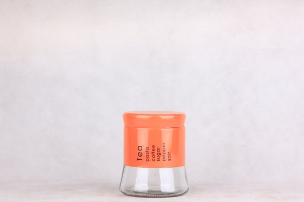 GLASS STROAGE JAR WITH S/S