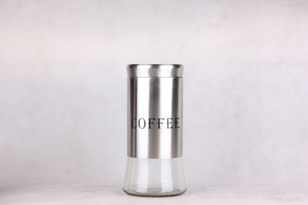 GLASS STORAGE JAR WITH S/S
