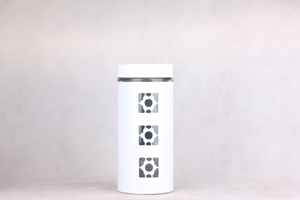 GLASS STORAGE JAR WITH S/S
