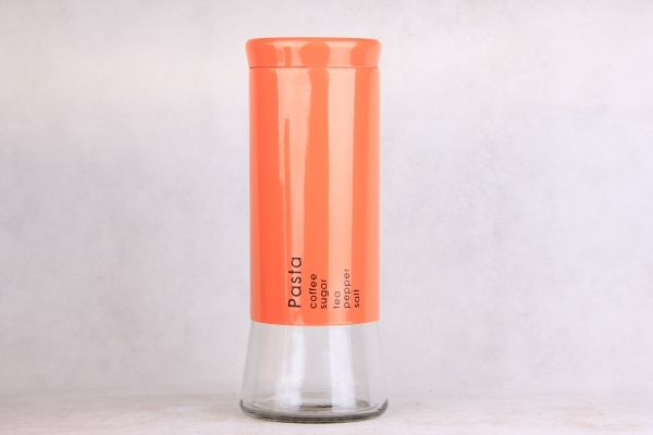GLASS STROAGE JAR WITH S/S
