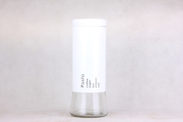 GLASS STORAGE JAR WITH S/S