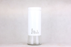 GLASS STORAGE JAR WITH S/S