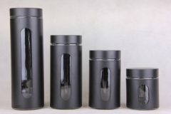 GLASS STORAGE JAR WITH S/S