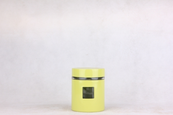 glass storage jar with s/s