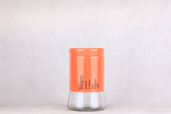 GLASS STROAGE JAR WITH S/S