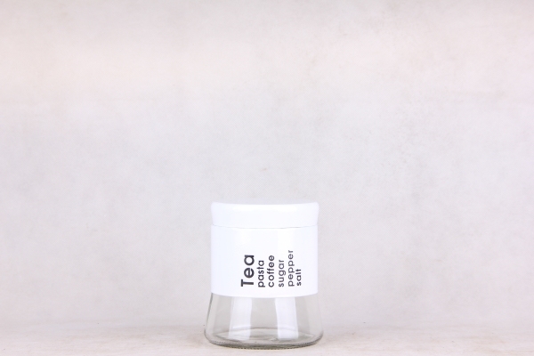 GLASS STORAGE JAR WITH S/S