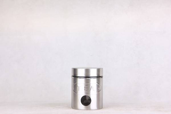GLASS STORAGE JAR WITH S/S