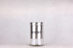 GLASS STORAGE JAR WITH S/S