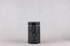 GLASS STORAGE JAR WITH METAL