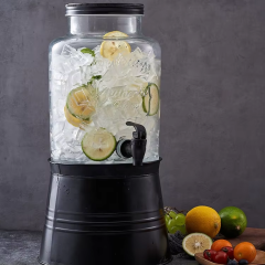 Cheap clear 5l Vintage liquid soap glass beverage dispenser