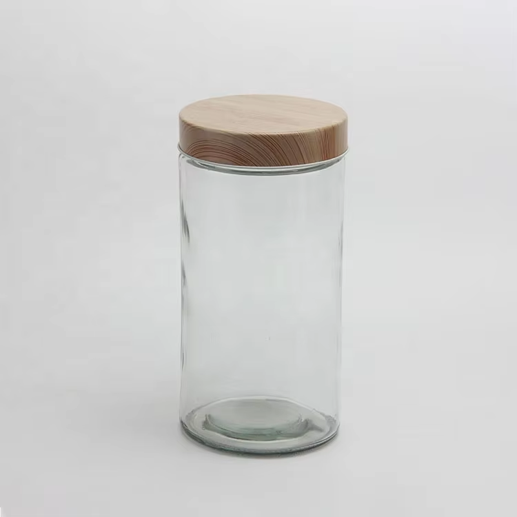 Wholesale Price Copper Lid Wide Mouth honey jam spice Glass Jar for storage food