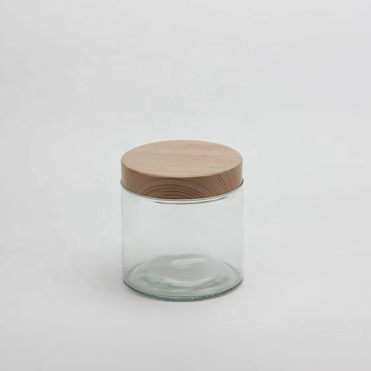 Wholesale Price Copper Lid Wide Mouth honey jam spice Glass Jar for storage food