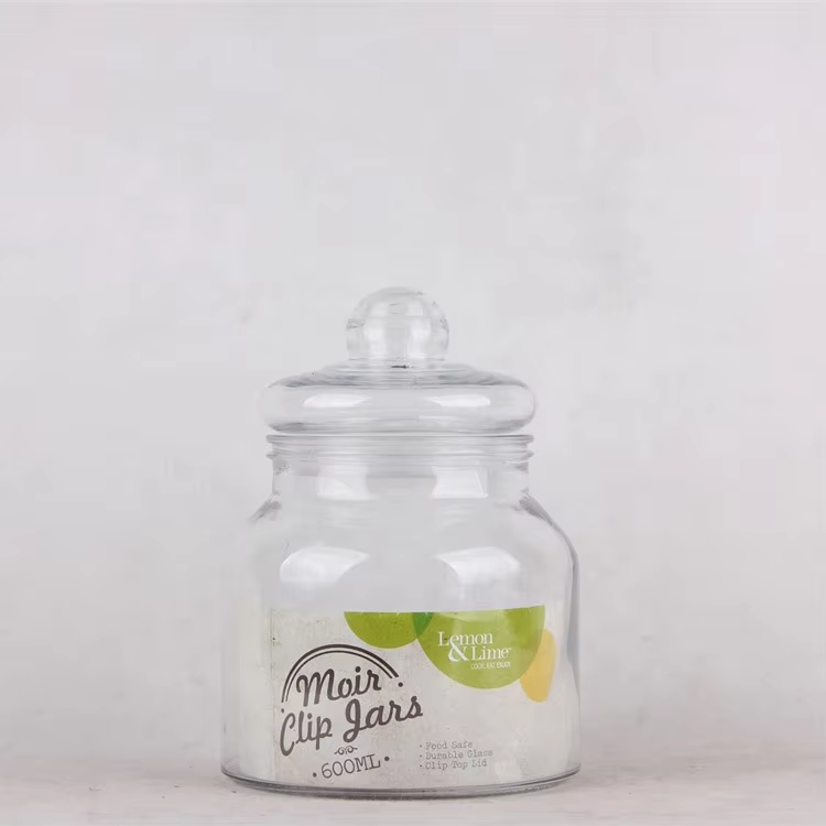 Good Quality Food Grade Airtight Glass Lid Glass Food Biscuits Spice Storage Containers