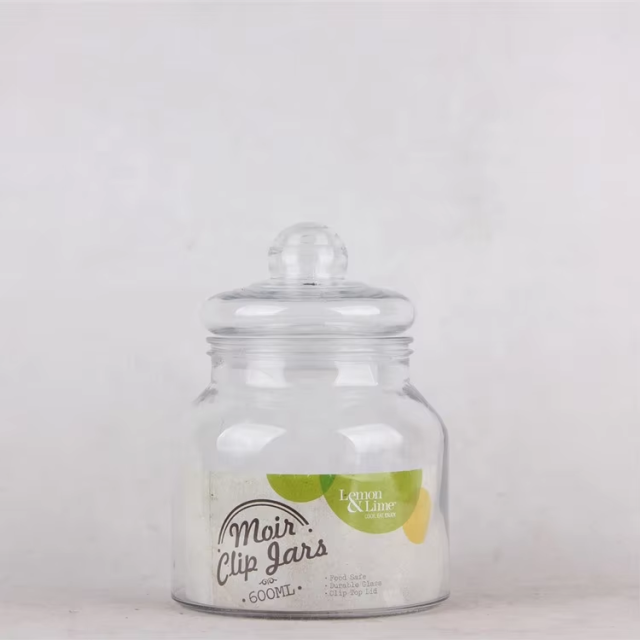 Good Quality Food Grade Airtight Glass Lid Glass Food Biscuits Spice Storage Containers