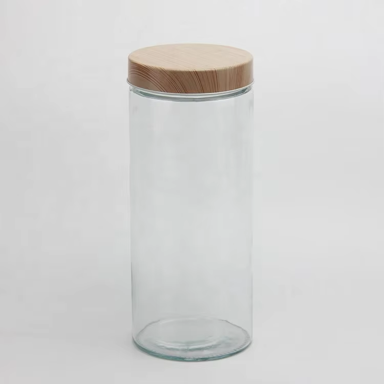 Wholesale Price Copper Lid Wide Mouth honey jam spice Glass Jar for storage food
